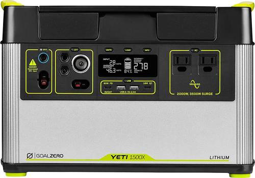 Goal Zero - Yeti 1500X Battery-Powered Portable Generator - Silver/Black