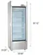 Left. Premium Levella - 9 cu. ft. 1-Door Commercial Merchandiser Refrigerator Glass-Door Beverage Display Cooler - Silver.