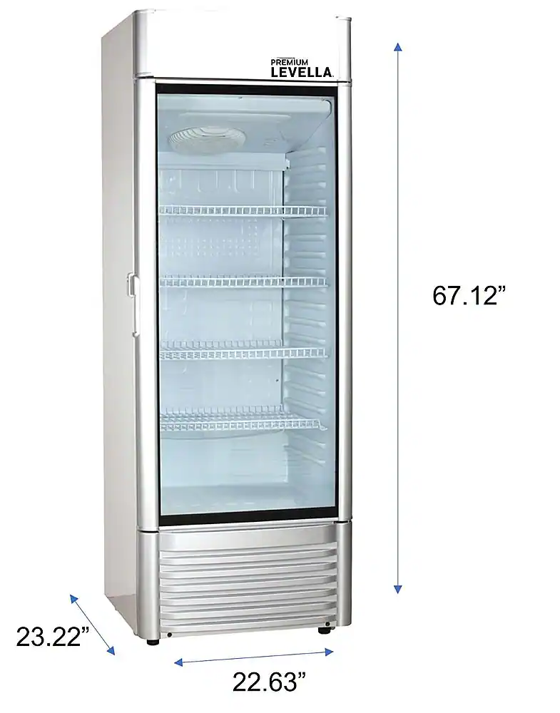 Premium Levella 23 in. Wide 9 cu. ft. 1 Door Commercial Merchandiser ...