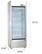 Left. Premium Levella - 9 cu. ft. 1-Door Commercial Merchandiser Refrigerator Glass-Door Beverage Display Cooler - Silver.