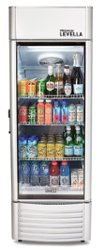 Premium Levella - 9 cu. ft. 1-Door Commercial Merchandiser Refrigerator Glass-Door Beverage Display Cooler - Silver - Front_Zoom