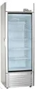 Angle. Premium Levella - 9 cu. ft. 1-Door Commercial Merchandiser Refrigerator Glass-Door Beverage Display Cooler - Silver.
