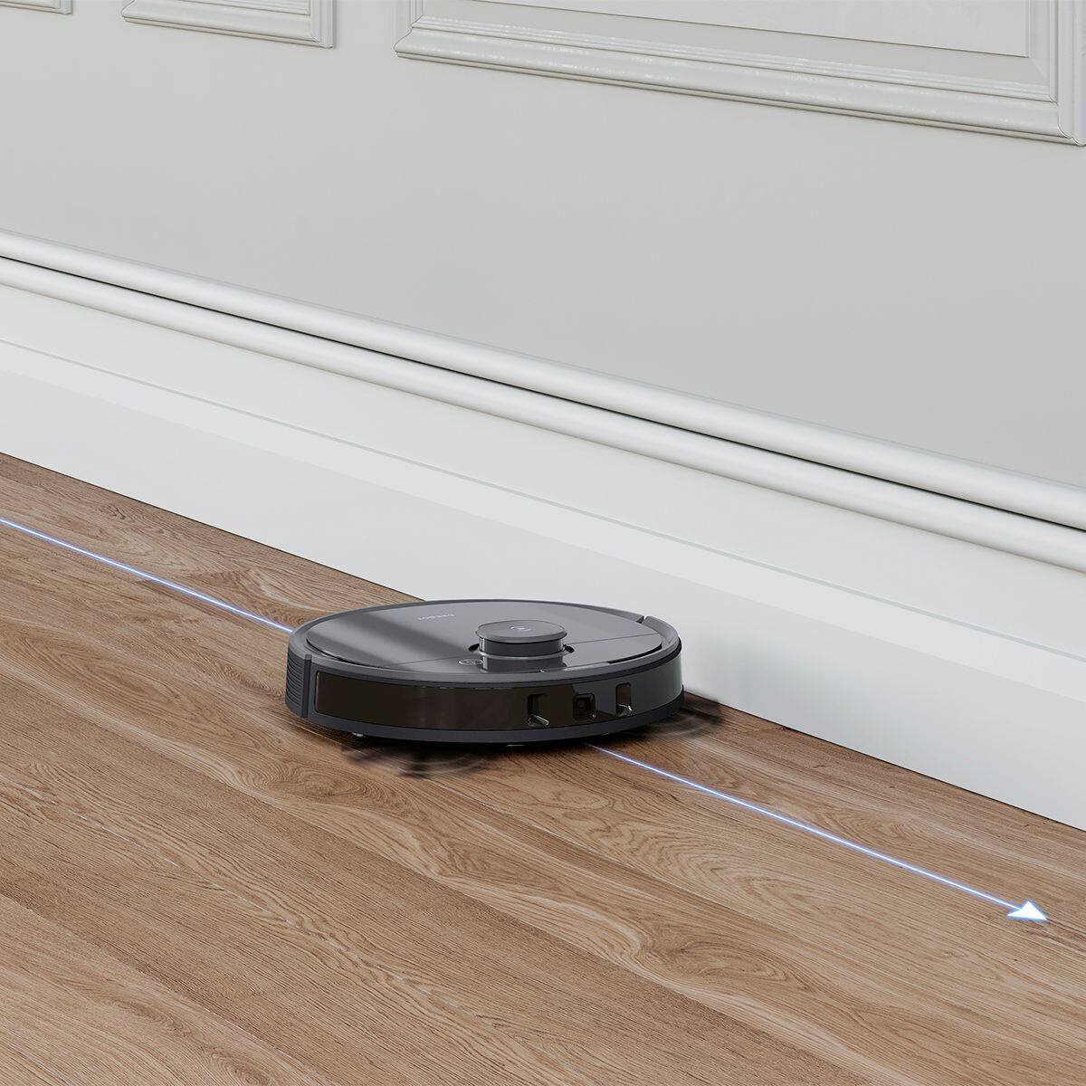 Alt View 12. ECOVACS Robotics - DEEBOT T8+ Vacuum & Mop Robot with Advanced Laser Mapping and 3D Obstacle Detection & Avoidance - Grey.
