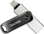 SanDisk - iXpand Flash Drive Go 64GB USB 3.0 Type-A to Apple Lightning for iPhone & iPad - Black / Silver