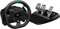 Logitech - G923 Racing Wheel and Pedals for Xbox Series X|S, Xbox One and PC - Black - Front_Zoom