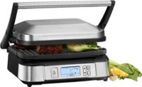 Front Zoom. Cuisinart - Countertop Indoor Contact Griddler with Smoke-Less Mode GR-6S - Stainless Steel.