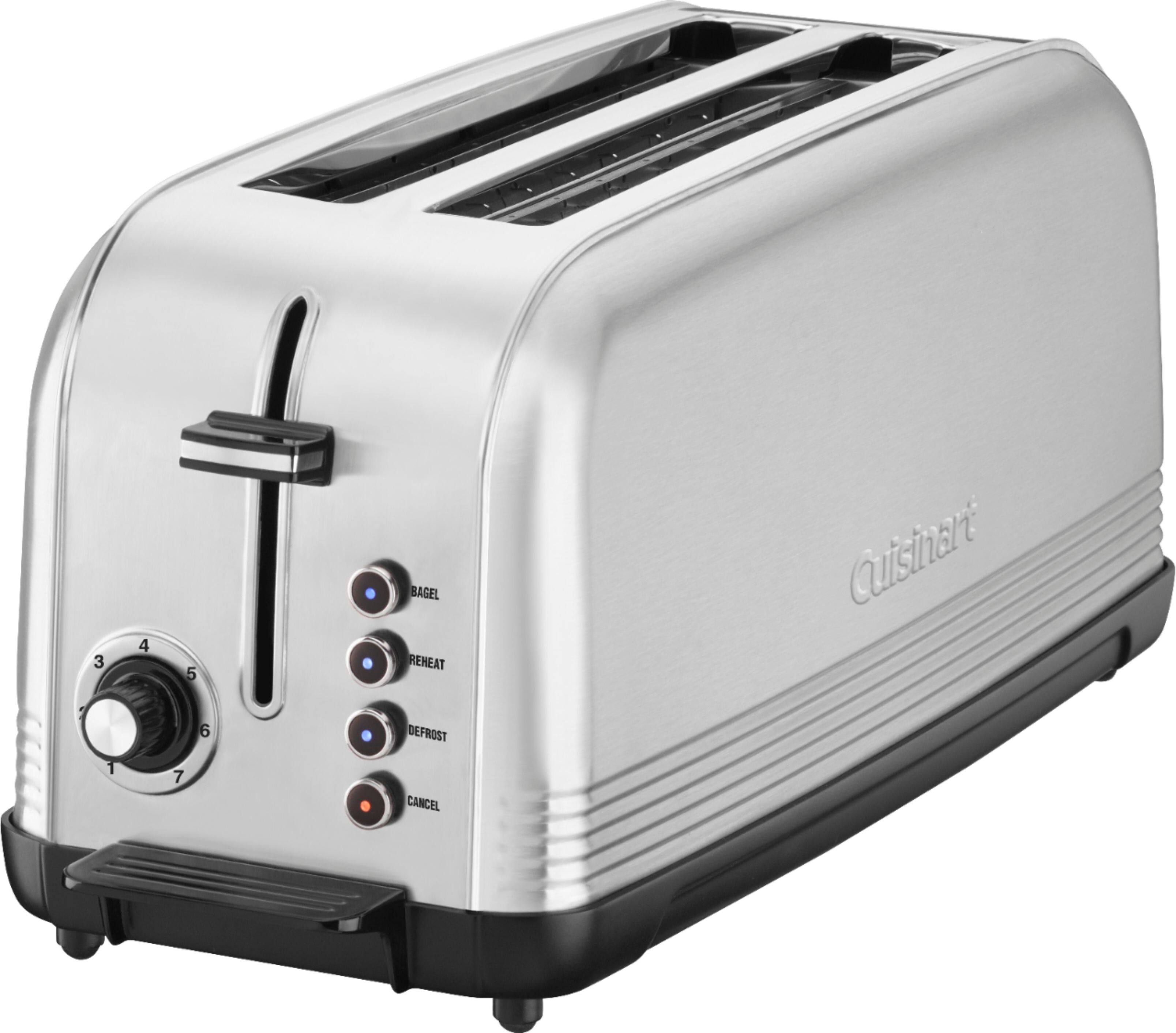 Left. Cuisinart - Long Slot Toaster - Stainless Steel.