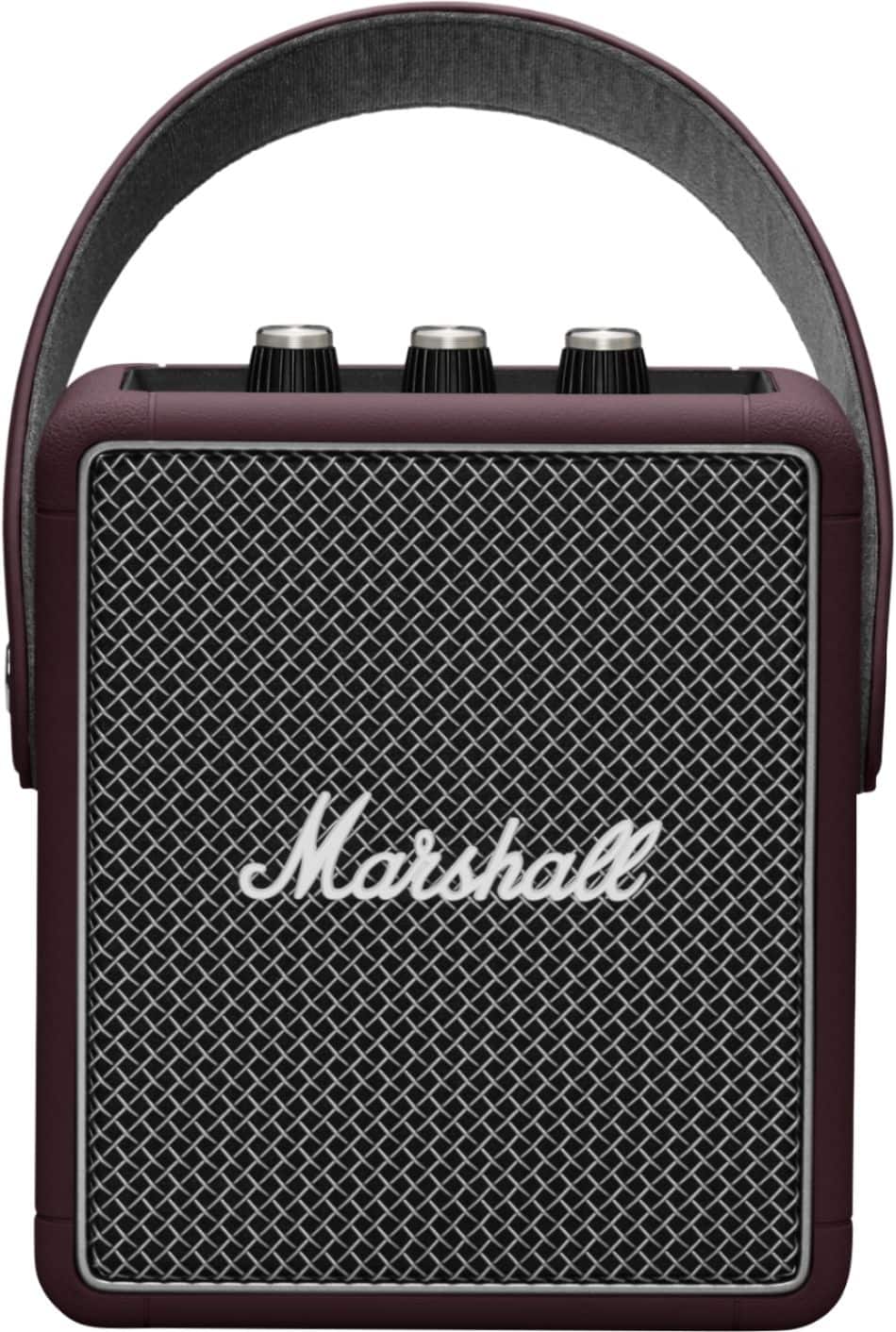 Front. Marshall - Stockwell II Portable Bluetooth Speaker - Burgundy.
