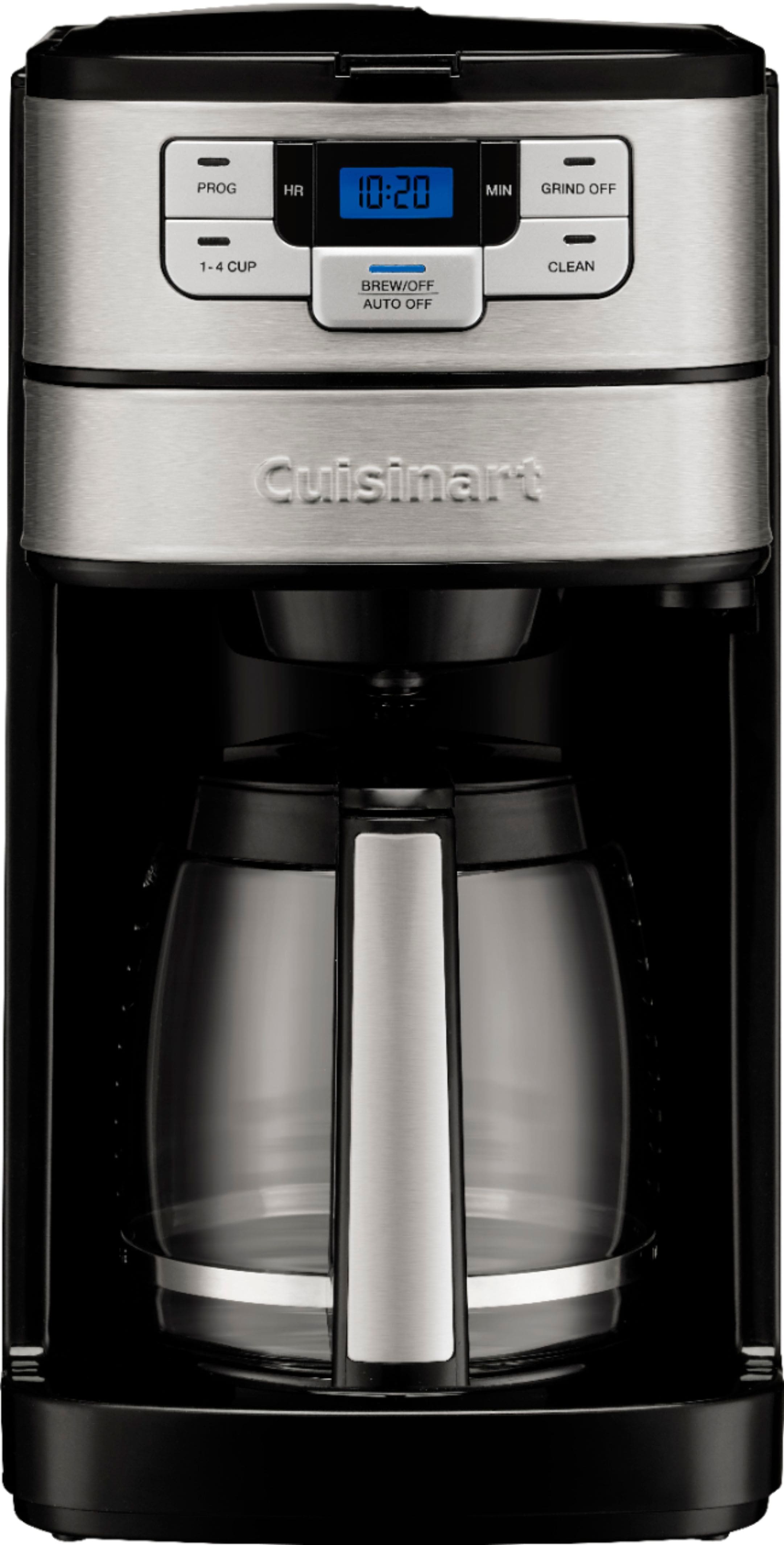 Alt View 14. Cuisinart - Automatic Grind and Brew 12 Cup Coffeemaker - Black/Stainless Steel.