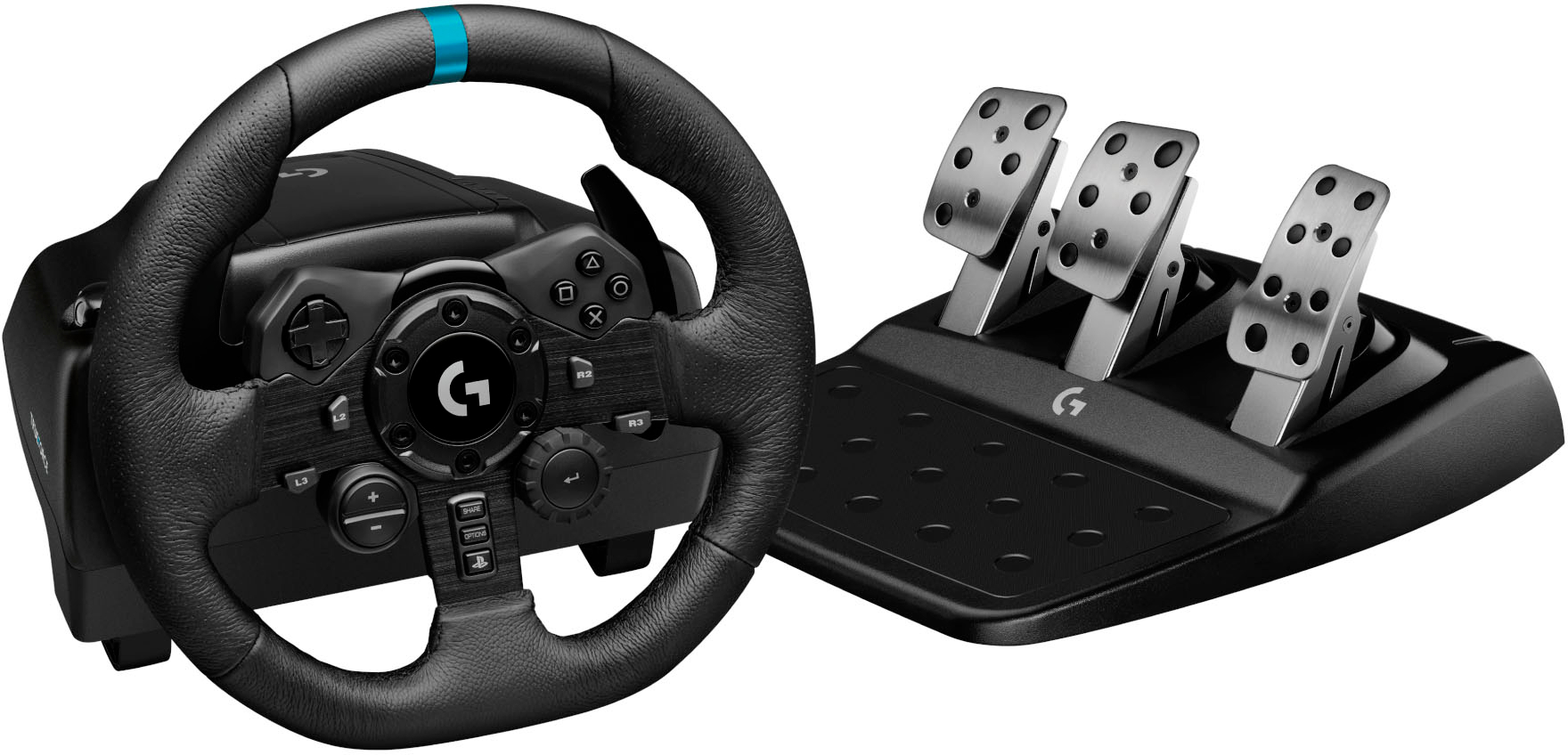 Logitech - Volante de carreras y pedales G923 para PS5, PS4 y PC - Negro