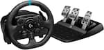 Front. Logitech - G923 Racing Wheel and Pedals for PS5, PS4 and Windows - Black.