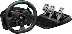 Logitech - G923 Racing Wheel and Pedals for PS5, PS4 and Windows - Black - Front_Zoom