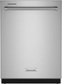 KitchenAid - 24" Top Control Built-In Dishwasher with Stainless Steel Tub, PrintShield Finish, 3rd Rack, 39 dBA - Stainless Steel