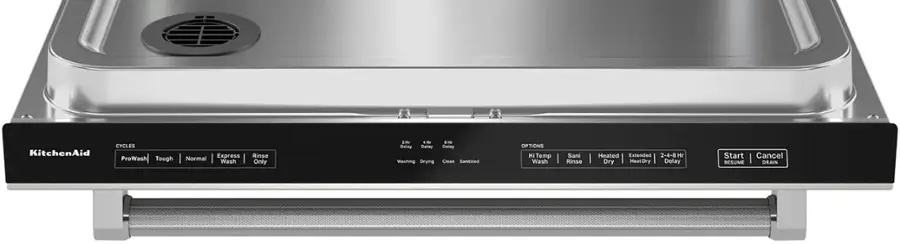 Alt View 15. KitchenAid - 24" Top Control Built-In Dishwasher with Stainless Steel Tub, PrintShield Finish, 3rd Rack, 39 dBA - Stainless Steel.