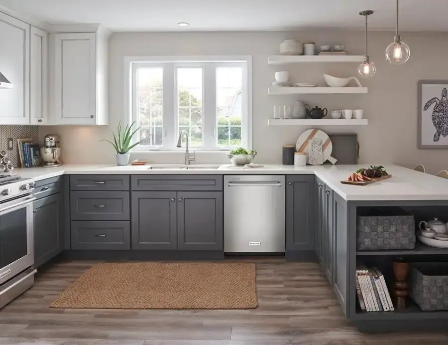 Alt View 21. KitchenAid - 24" Top Control Built-In Dishwasher with Stainless Steel Tub, PrintShield Finish, 3rd Rack, 39 dBA - Stainless Steel.