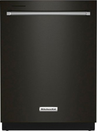 KitchenAid - 24" Top Control Built-In Dishwasher with Stainless Steel Tub, PrintShield Finish, 3rd Rack, 39 dBA - Black Stainless Steel