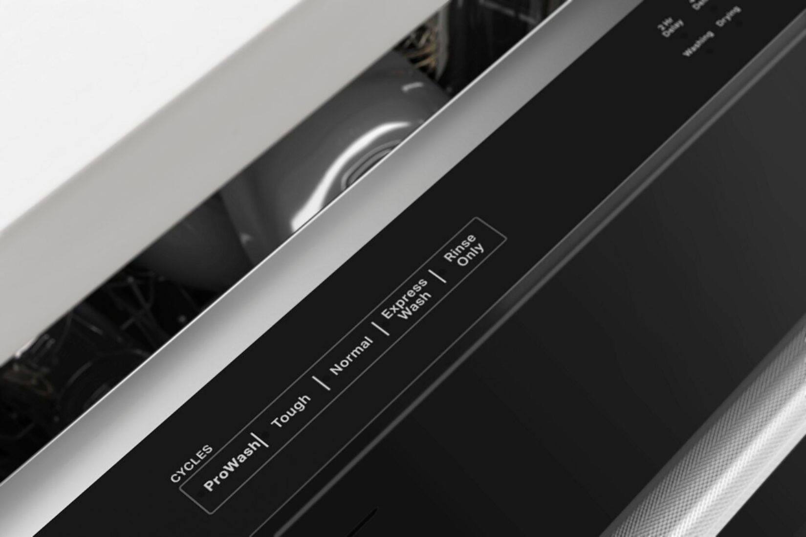 Alt View 18. KitchenAid - 24" Top Control Built-In Dishwasher with Stainless Steel Tub, PrintShield Finish, 3rd Rack, 39 dBA - Black Stainless Steel.