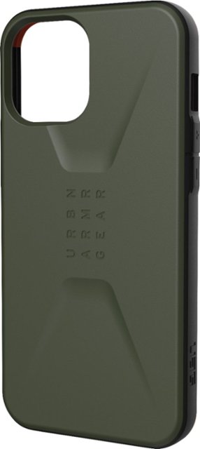 Front Zoom. UAG - Civilian Series Hard shell Case for iPhone 12 Pro Max - Olive.
