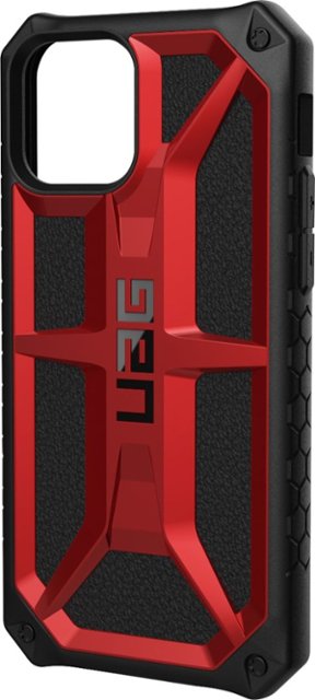 Front Zoom. UAG - Monarch Series Hard shell Case for iPhone 12 / 12 Pro - Crimson.