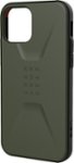 Front Zoom. UAG - Civilian Series Hard shell Case for iPhone 12 / 12 Pro - Olive.