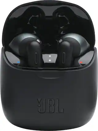 Front. JBL - Tune 225TWS True Wireless In-Ear Headphones - Black.