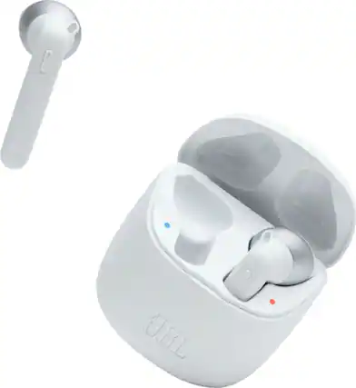 Front. JBL - Tune 225TWS True Wireless In-Ear Headphones - White.