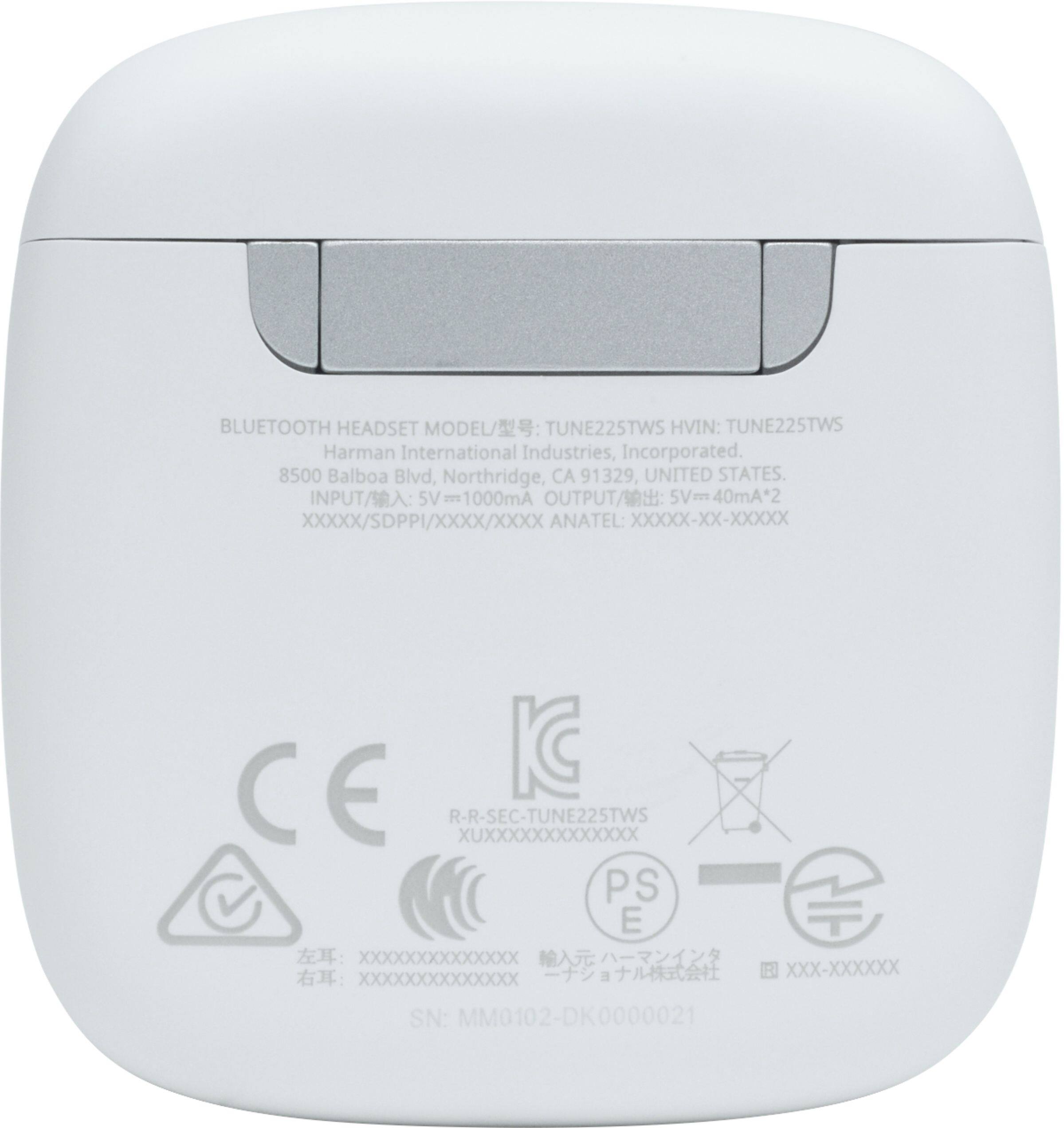 Alt View 11. JBL - Tune 225TWS True Wireless In-Ear Headphones - White.