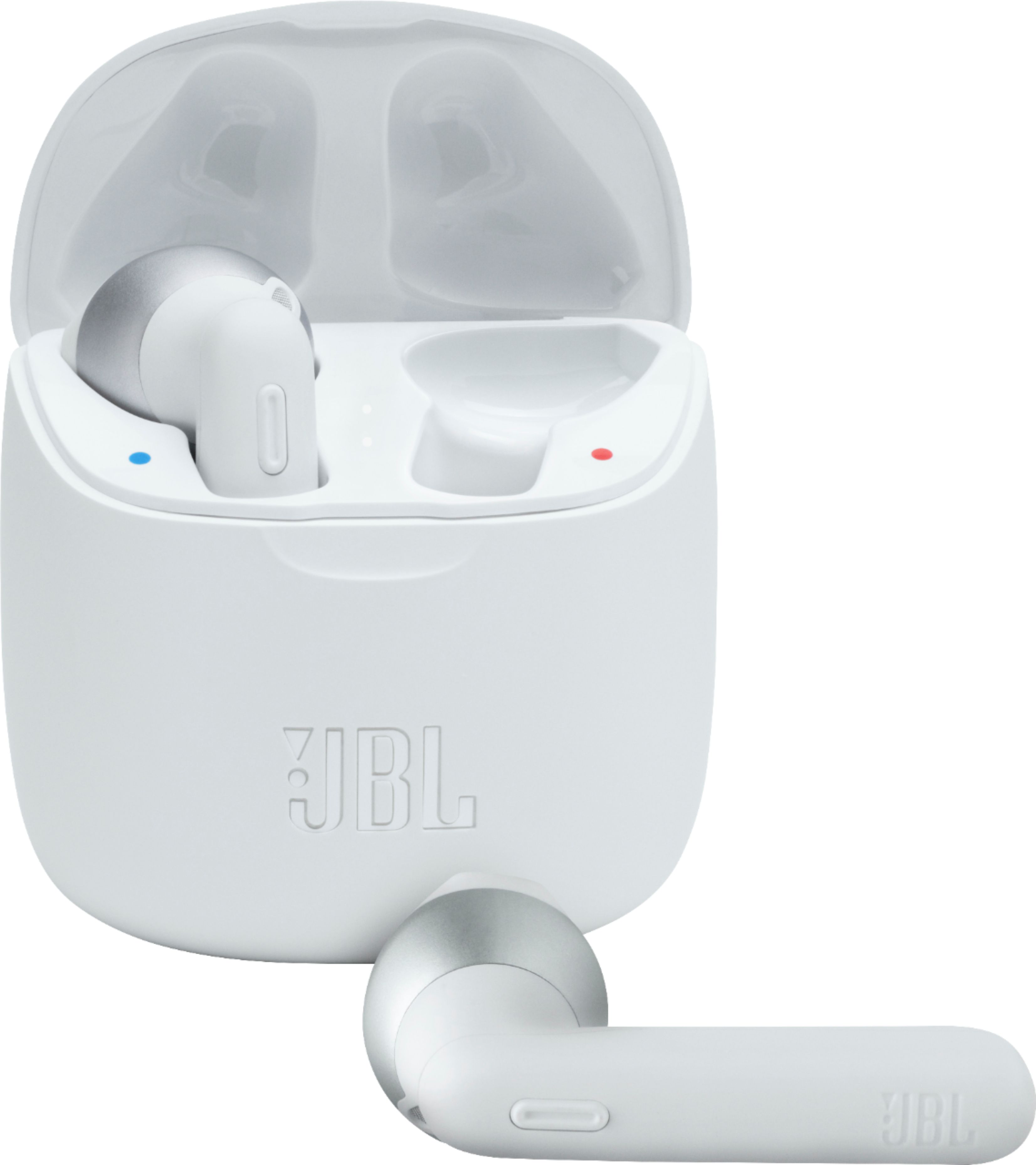 Left View: JBL - Tune 225TWS True Wireless In-Ear Headphones - White