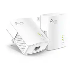Front. TP-Link - TL-PA7017 KIT - AV1000 Gigabit Powerline Starter Kit - White.