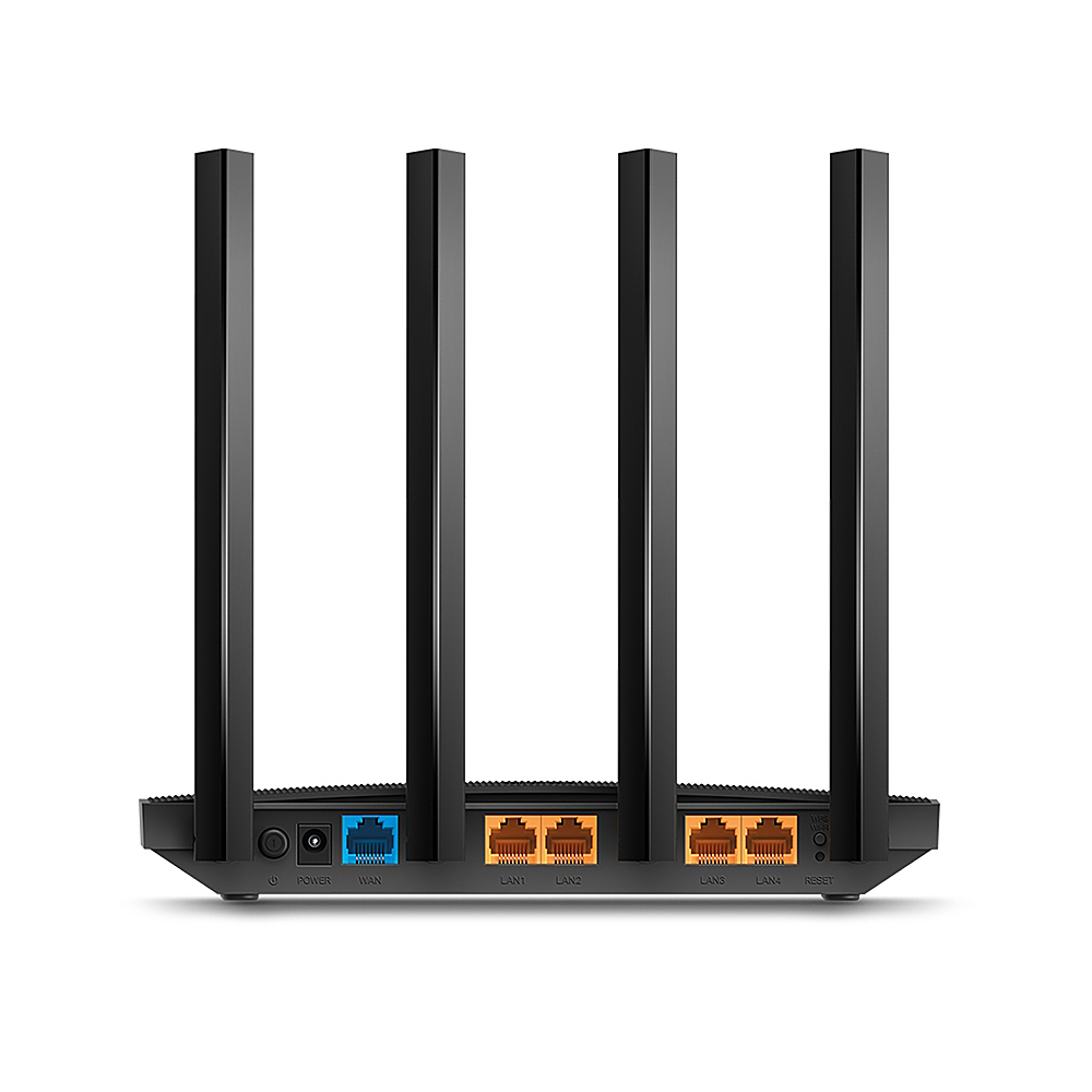 Angle View: ASUS - RT-AC1200GE AC1200 Dual-Band Wi-Fi Router, Gigabyte Port - Black