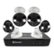 Front Zoom. Swann - 8 Channel 2TB NVR, 4 x 4K PoE Cameras, w/Dual LED Spotlights, Color Night Vision & Free Face Detection - Black/White.