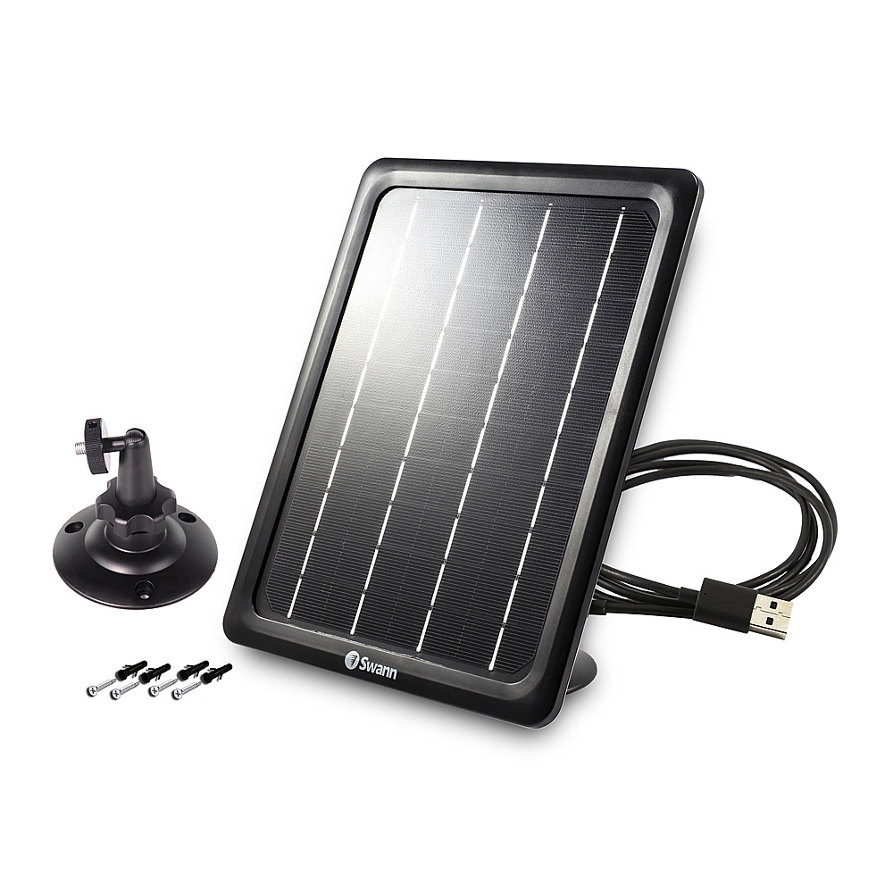 Swann - Add on Solar Panel for Battery Cameras - Black