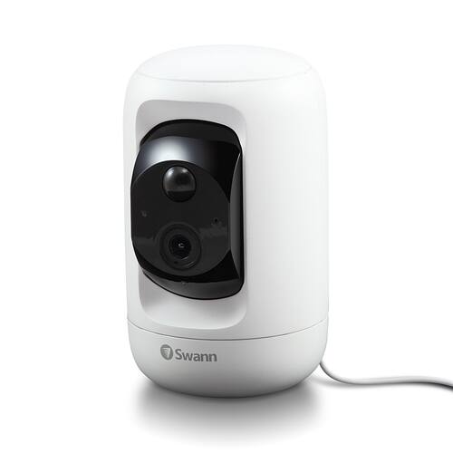 Swann 1080p Powered WiFi Pan & Tilt Camera, w/ Siren & 2-way Audio - White
