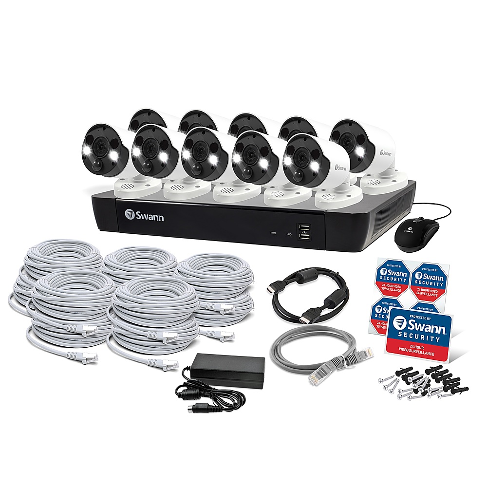 Left View: Swann 10 Camera 16 Channel 4K Ultra HD NVR Security System