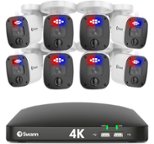 Swann Home 8-Channel, 8 Camera Indoor/Outdoor Wired 4K UHD 2TB HDD DVR Security Camera, 2-way Audio, Surveillance System - Black