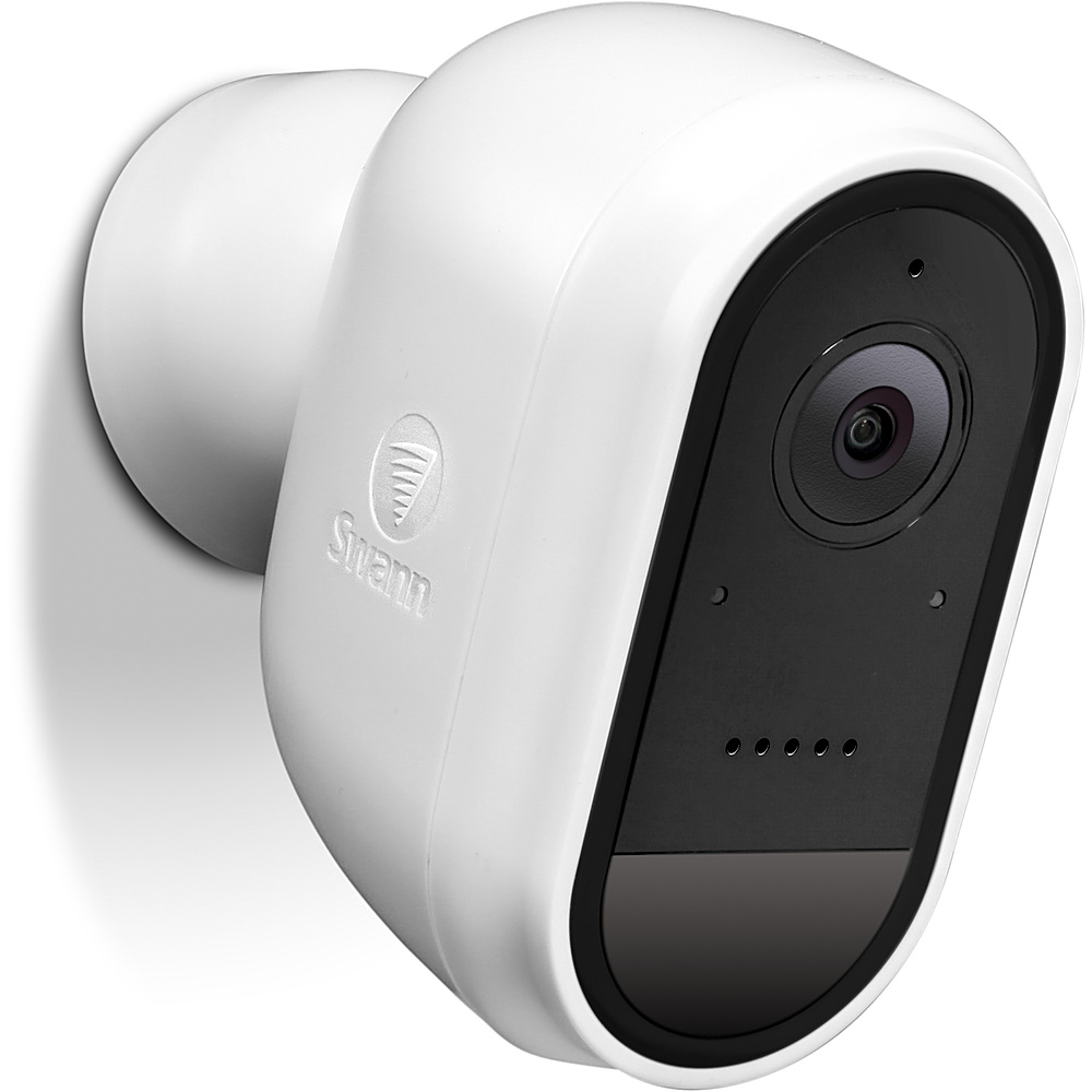 Angle View: Swann SWIFI-CAMWSOLSTD Indoor/Outdoor Full HD Network Camera, Color, White