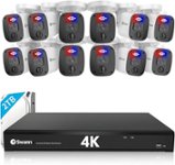 Front Zoom. Swann - Enforcer 16-Channel, 12-Camera Indoor/Outdoor Wired 4K UHD 2TB DVR Security Camera Surveillance System - White - White.