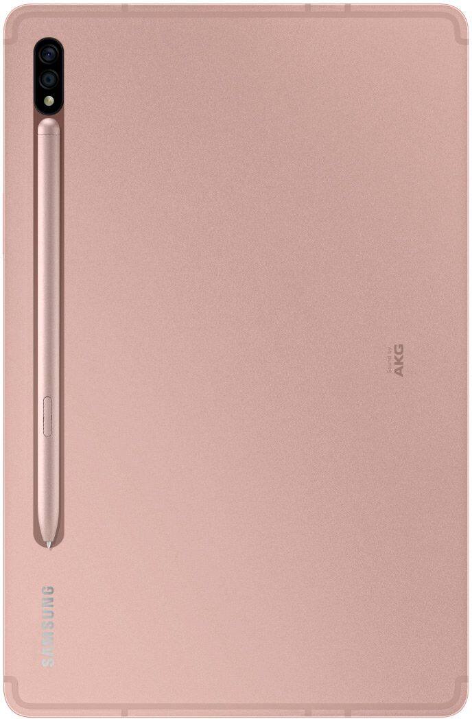 Back. Samsung - Galaxy Tab S7 - 11” - 128GB - With S Pen - Wi-Fi - Mystic Bronze.