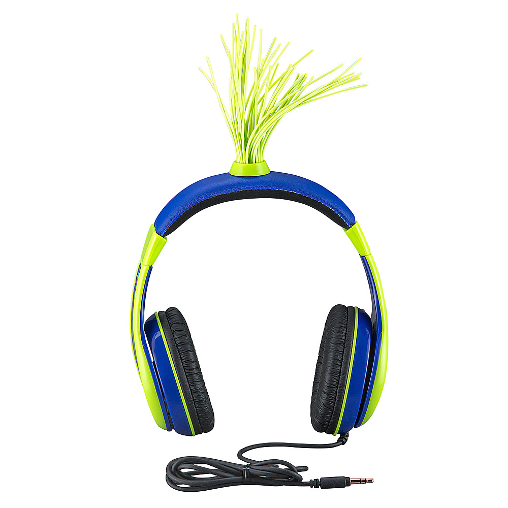 Left View: KIDdesigns - eKids Trolls World Tour Glow in the Dark Wired Over the Ear Headphones - green