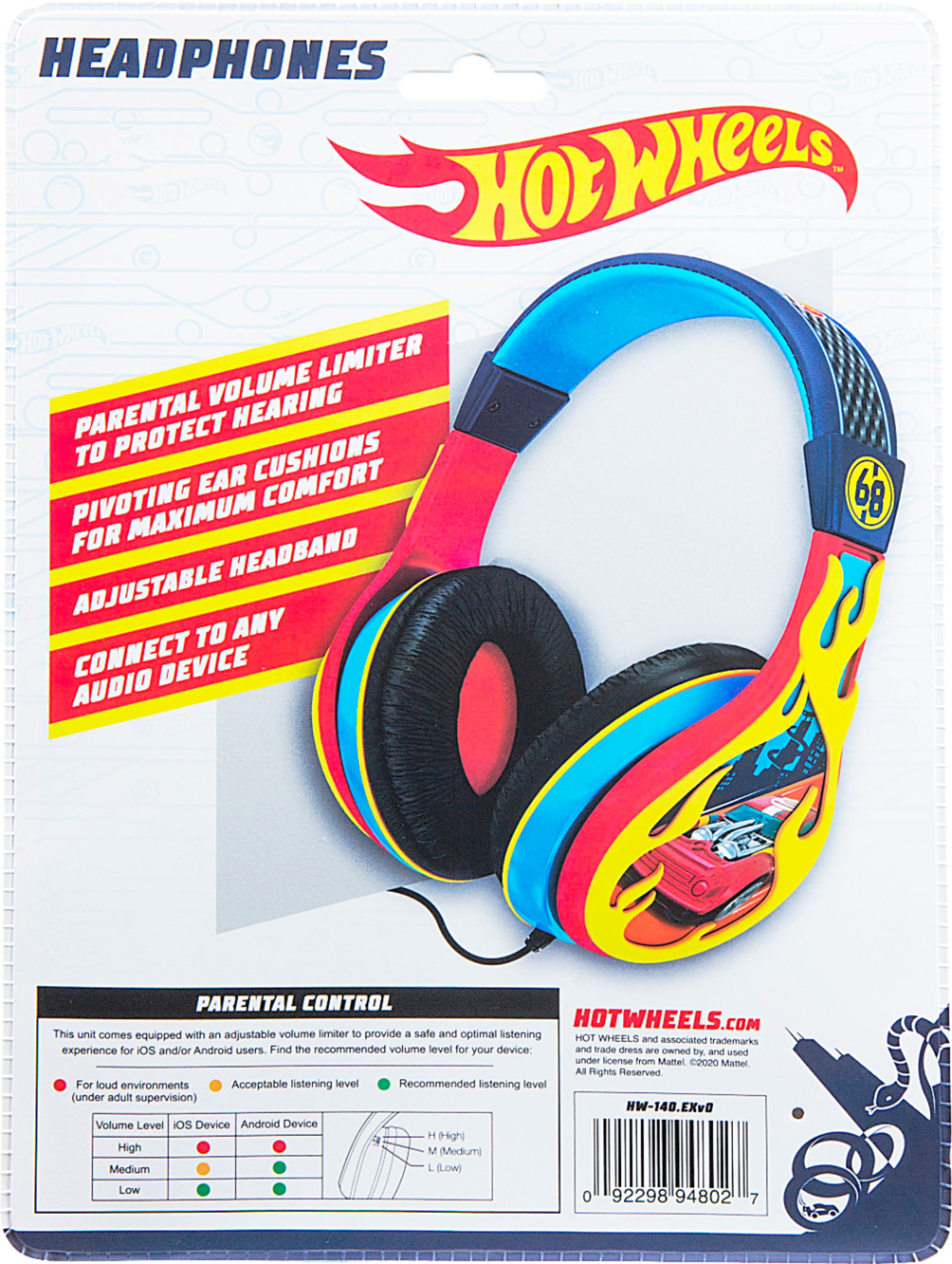 Best Buy: eKids Hot Wheels Wired Over the Ear Headphones yellow HW 