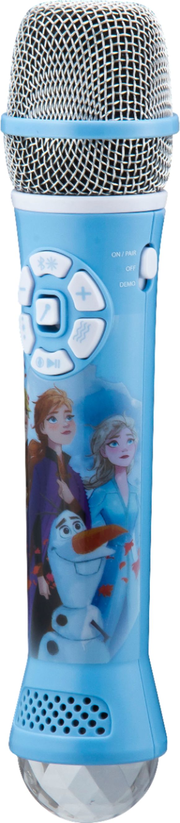 Angle View: eKids - Disney Frozen II Bluetooth Karaoke Microphone