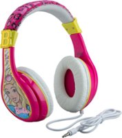 eKids Barbie Wired Over the Ear Headphones - Pink - Front_Zoom