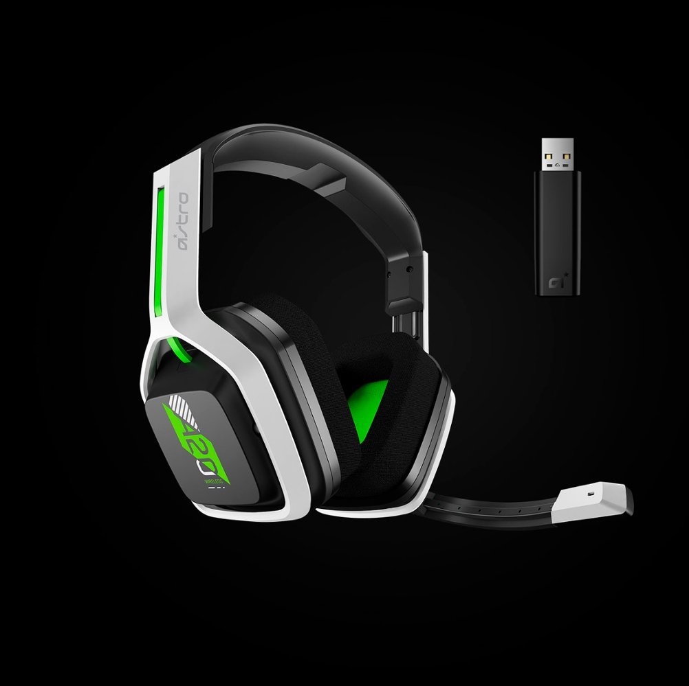 Zoom in on Alt View Zoom 13. Astro Gaming - A20 Gen 2 Wireless Stereo Over-the-Ear Gaming Headset for Xbox Series X|S, Xbox One, and PC - White/Green.