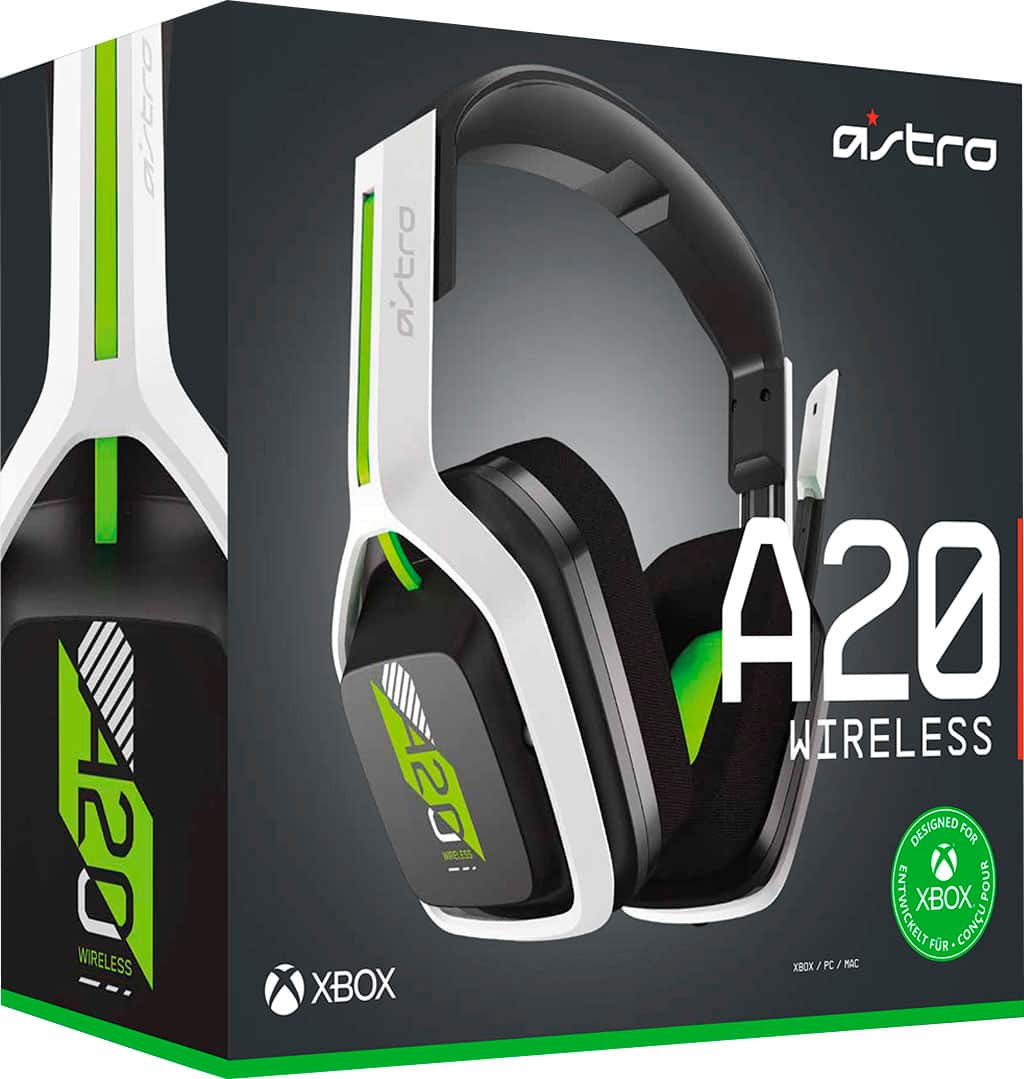 Alt View 19. Astro Gaming - A20 Gen 2 Wireless Gaming Headset for Xbox Series X|S, Xbox One, Windows, Mac OS - White/Green.