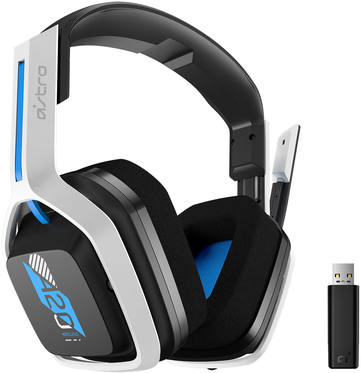 Astro Gaming A20 Gen 2 Wireless Stereo Over-the-Ear Gaming Headset for PlayStation 5, PlayStation 4, and PC White/Blue 939-001876 - Best Buy