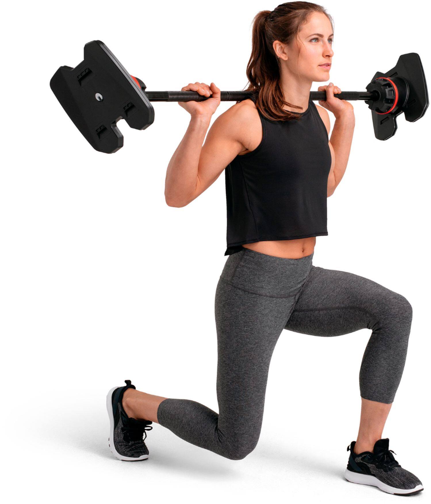 Angle. BowFlex - SelectTech 2080 Barbell with Curl Bar - Black.