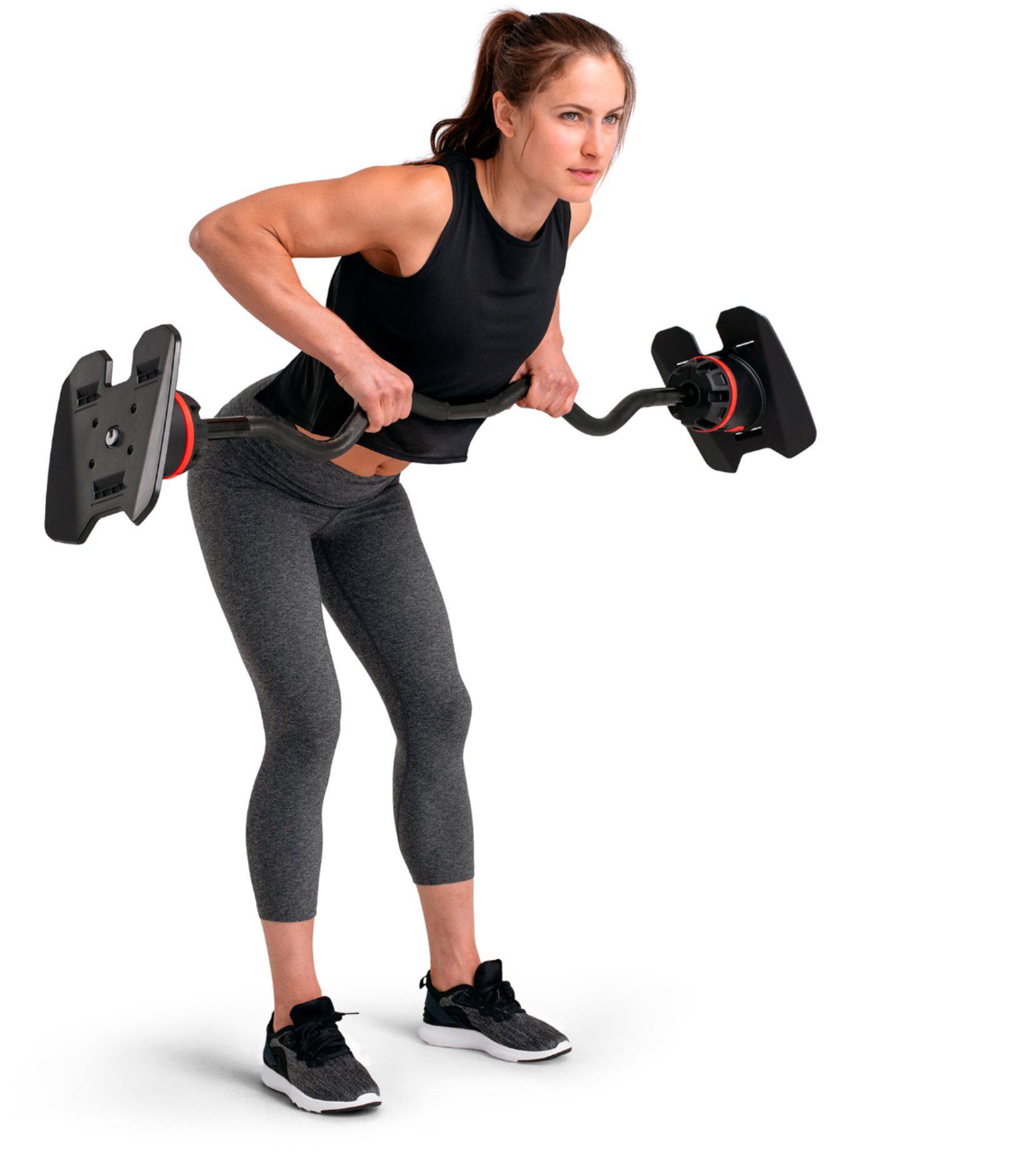 Alt View 13. BowFlex - SelectTech 2080 Barbell with Curl Bar - Black.