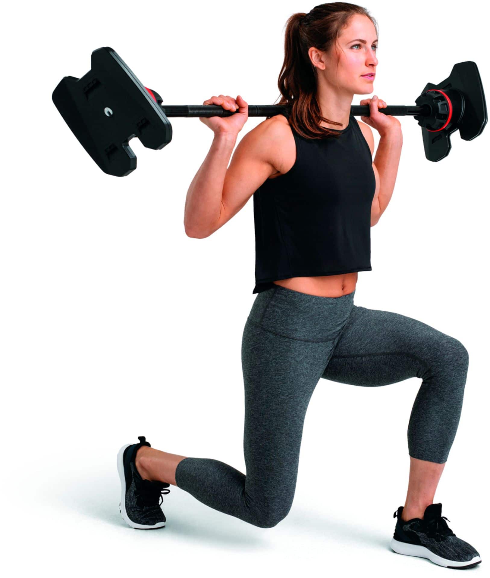 Alt View 14. BowFlex - SelectTech 2080 Barbell with Curl Bar - Black.