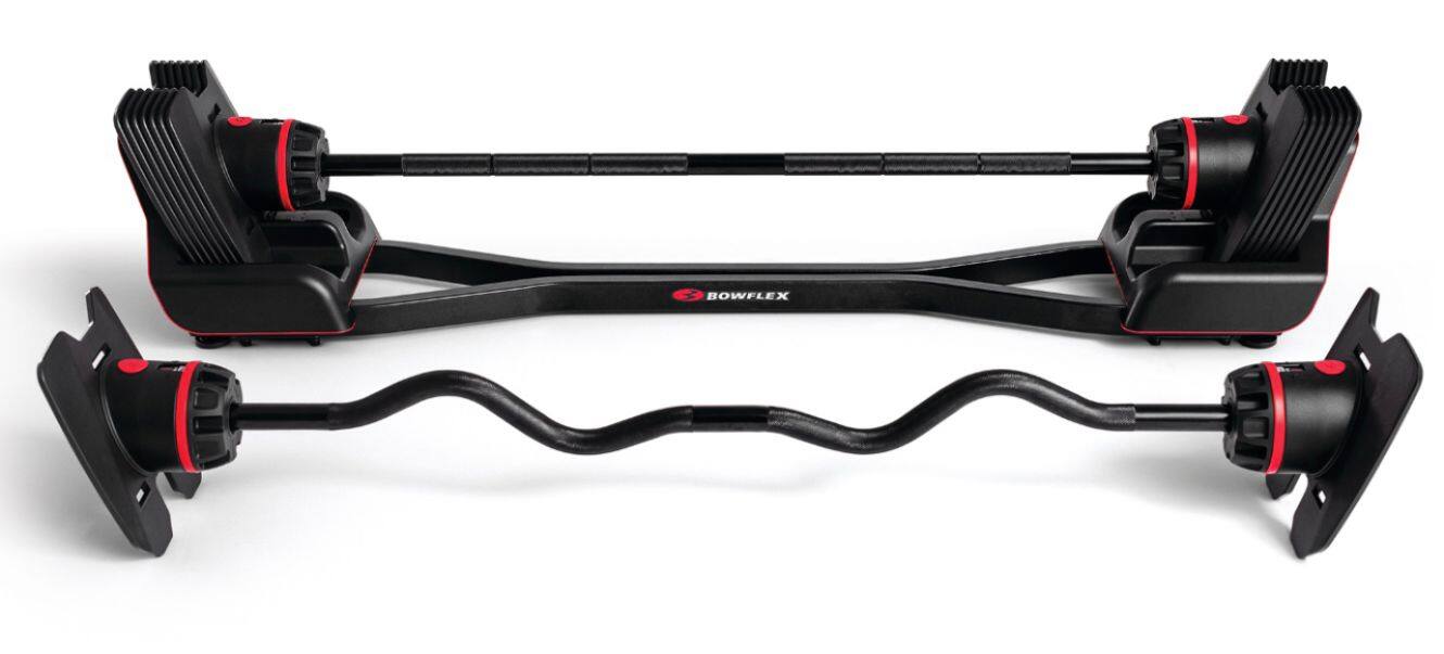 Alt View 15. BowFlex - SelectTech 2080 Barbell with Curl Bar - Black.