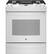 Front. GE - 5.6 Cu. Ft. Slide-In Gas Convection Range with Self-Steam Cleaning, Built-In Wi-Fi, and No-Preheat Air Fry - White on White.